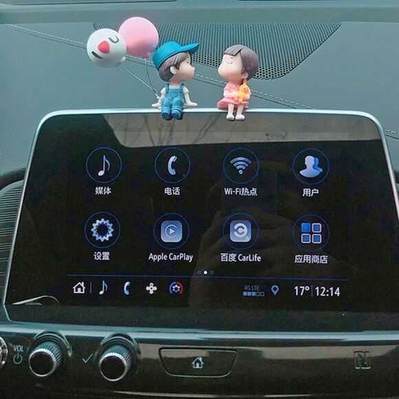 4PCS Cute Cartoon Couples Car Decoration Accessories Romantic Figurines Decor - Picture 6 of 12